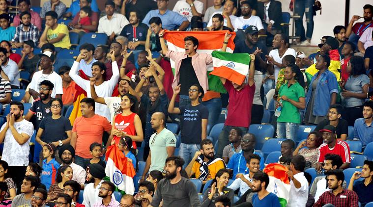 U-17 FIFA World cup football match betweeen India and Ghana